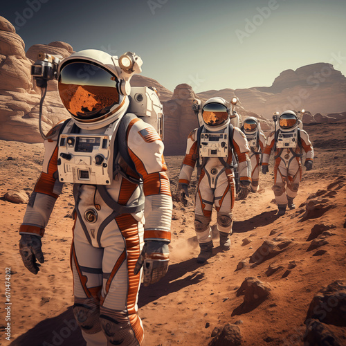 astronauts on Mars