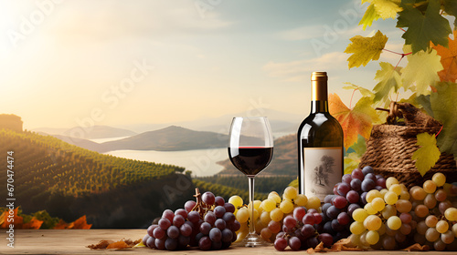 Fototapeta Naklejka Na Ścianę i Meble -  wine and grapes