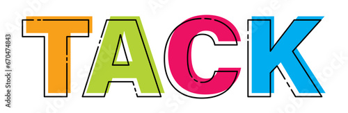 THANK YOU. Vector stylized inscription in the Swedish language for the banners and theme design