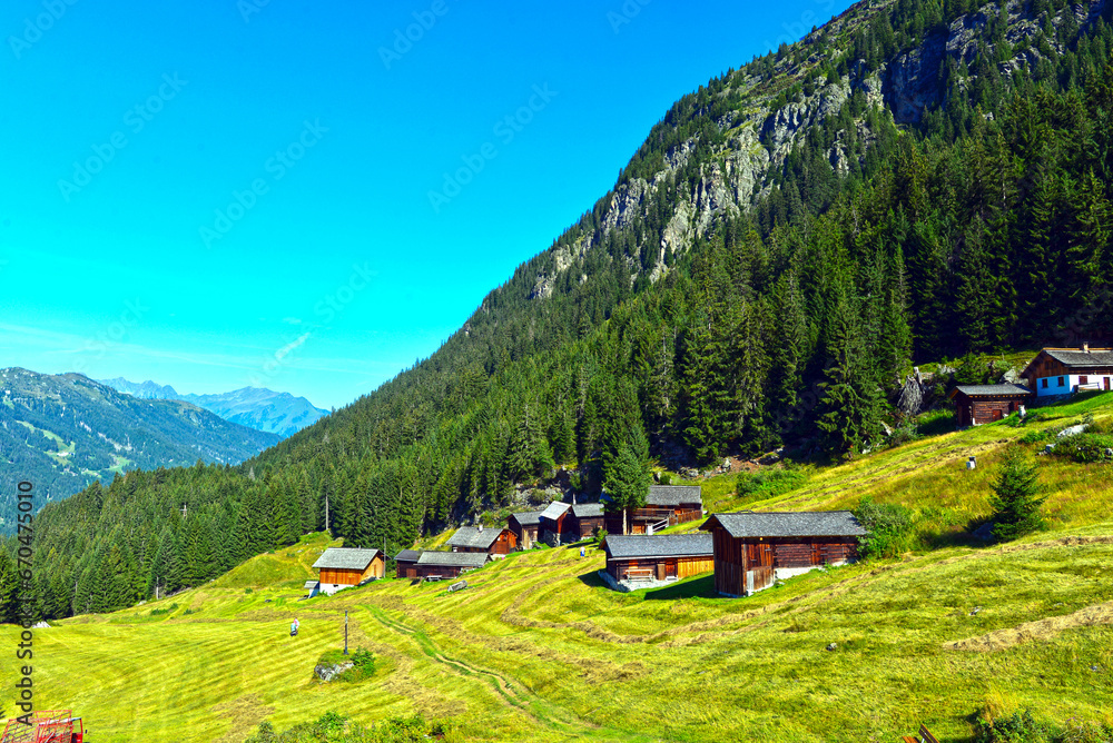 Fototapeta premium Innertafamunt-Partenen, Gaschurn in Vorarlberg (Österreich)