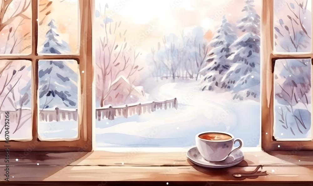 cup of hot drink on a wooden background, Generative AI cup of hot drink on a wooden background, Generative AI