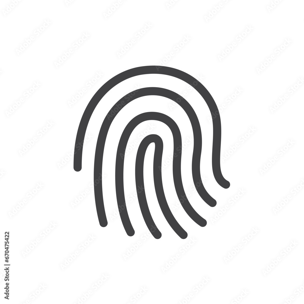 Fingerprint icon isolated vector illustration. Fingerprint icon isolated vector illustration.