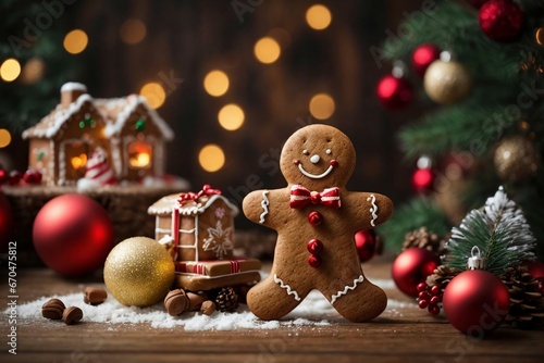 Gingerbread cocooning moment christmas decoration photo