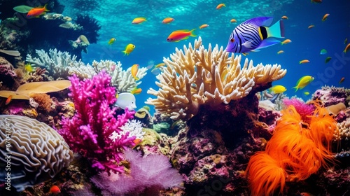 coral reef and fish generated by AI tool 