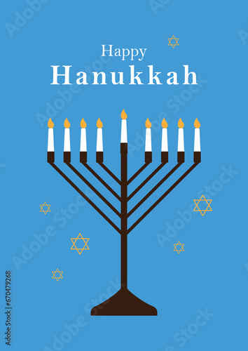 background for a greeting card for Happy Hanukkah