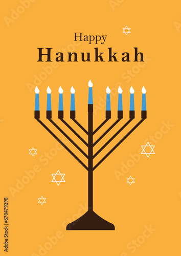 background for a greeting card for Happy Hanukkah