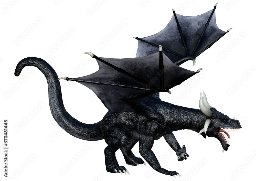 3D Rendering Fairy Tale Dragon on White 3D Rendering Fairy Tale Dragon on White