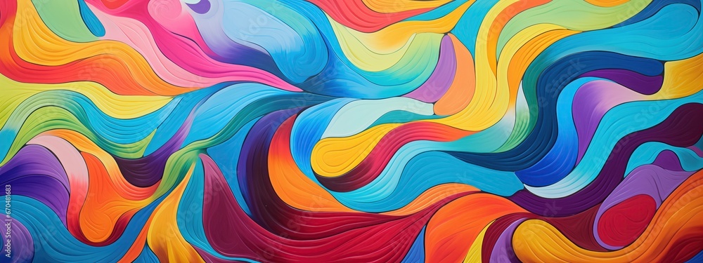 Close-up of an abstract pattern on a multi-colored background