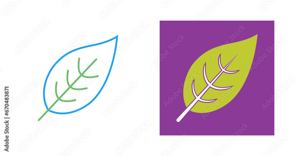 Obraz premium Leaf Vector Icon