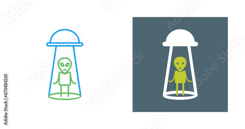 Alien Abduction Vector Icon