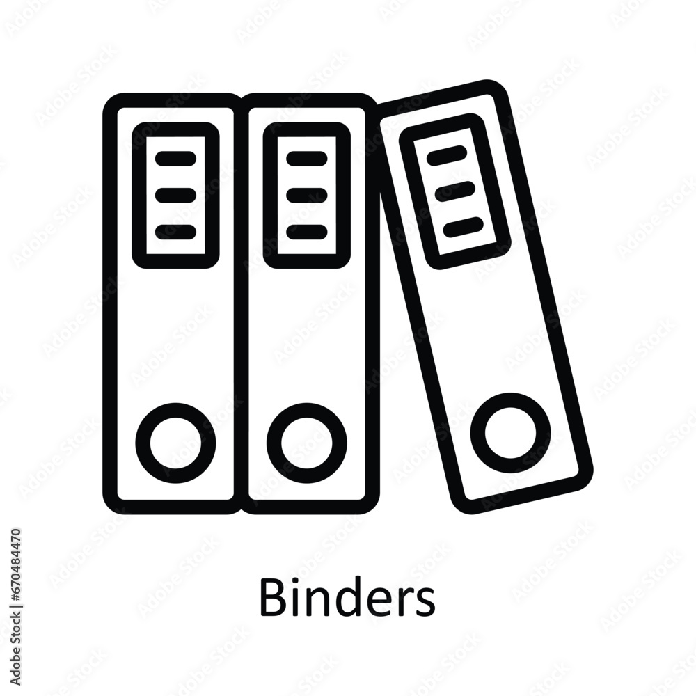 Binders vector outline Design illustration. Symbol on White background EPS 10 File Binders vector outline Design illustration. Symbol on White background EPS 10 File
