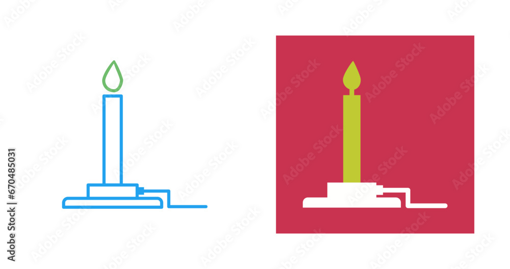 Fototapeta premium Bunsen Burner Vector Icon