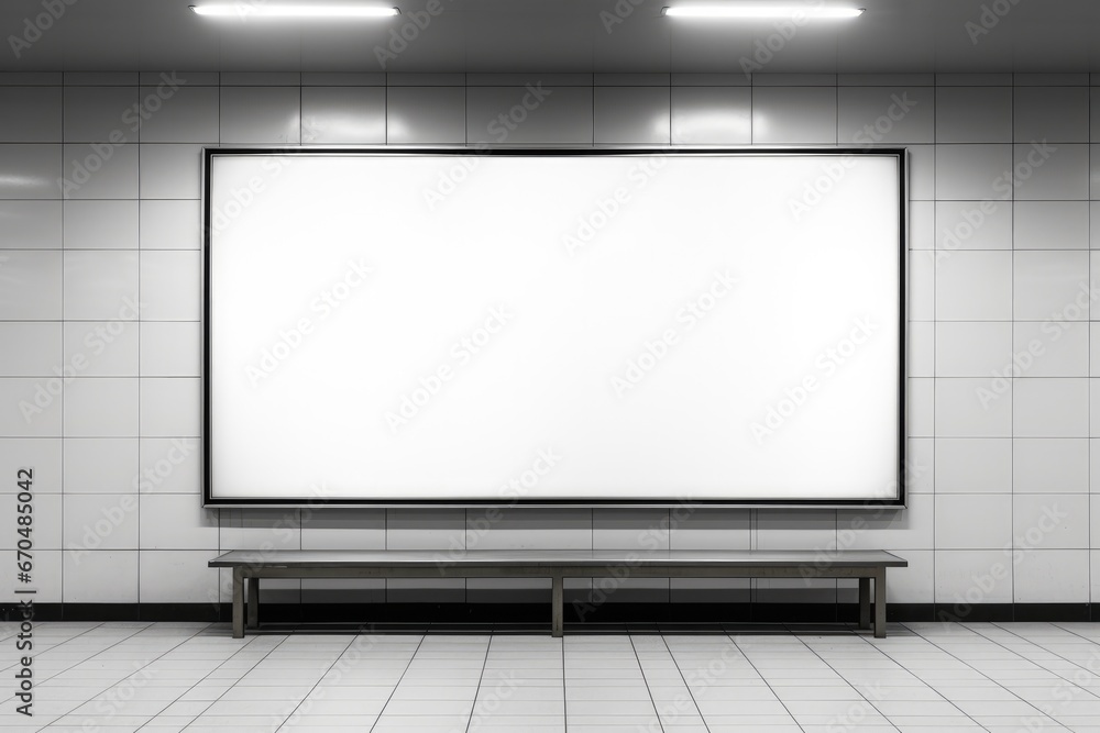 Fototapeta premium Mockup Advertisement billboard. Background Generative AI