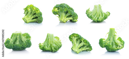 Seamless pattern with broccoli. Vegetables abstract background. Broccoli on the white background.