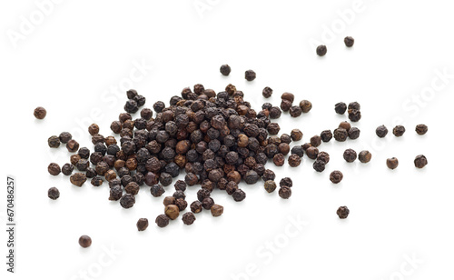 Black pepper isolated on white background