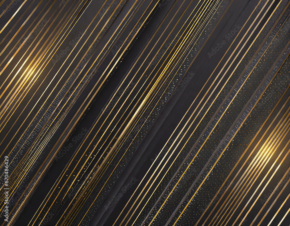 Obraz premium abstract 3d texture wallpaper black background and neon gold lines