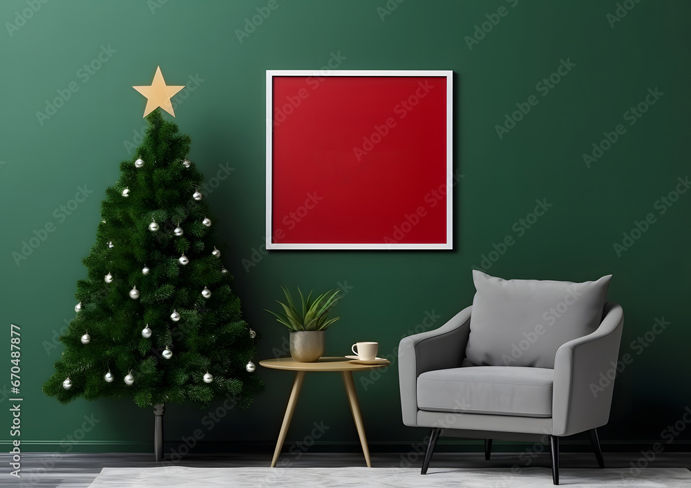 Christmas and New year green background decorations and elements layout flat lay template. Free copy space frame mock up for text and design. Christmas and New year green background decorations and elements layout flat lay template. Free copy space frame mock up for text and design.