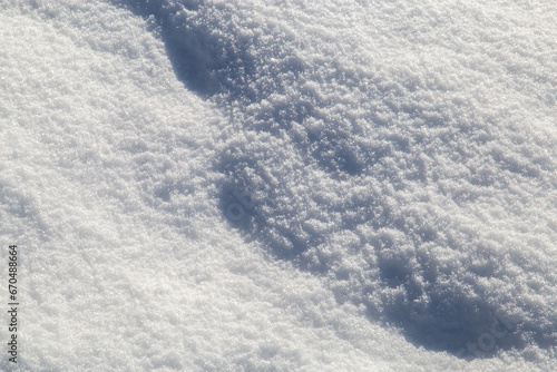 freshly fallen virgin snow, very white and pure