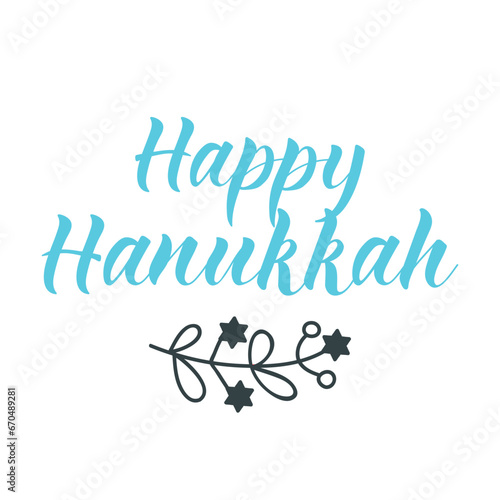 Happy Hanukkah card. Holidays lettering. T-shirt design.