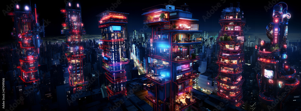 Futuristic cyberpunk urban cityscape, Neon Lights,
background of lights Futuristic cyberpunk urban cityscape, Neon Lights,
background of lights