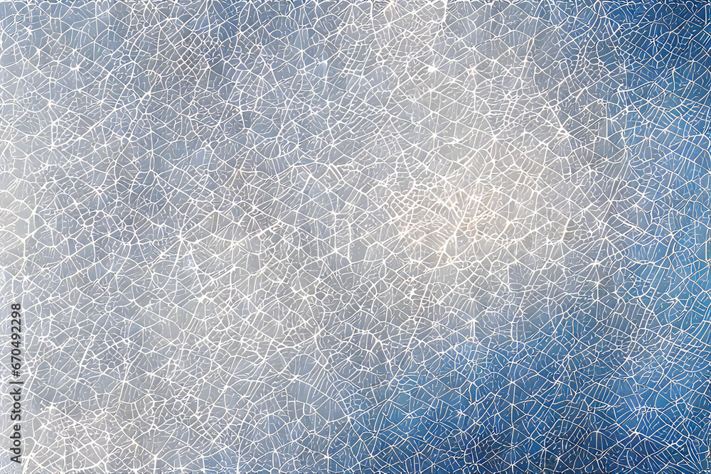 Fototapeta premium Abstract intricate small triangle geometric polygon ice crystal pattern background with white contour lines