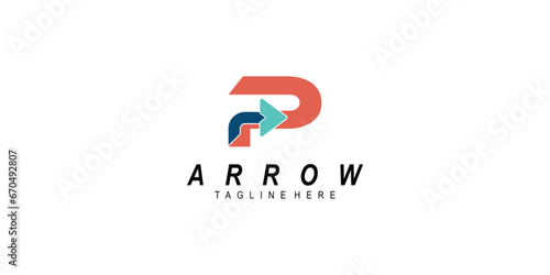 Creative arrow logo design with combination letter A to Z concept| premium vector