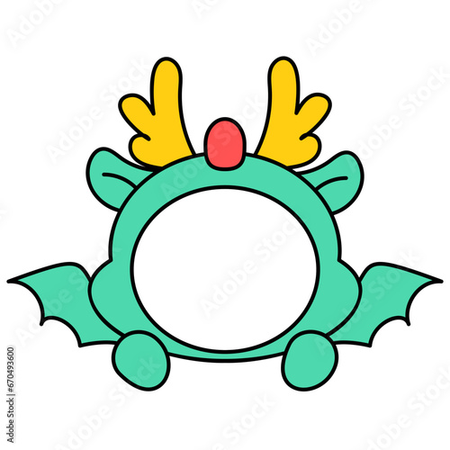 용 캐릭터 얼굴 합성 도안