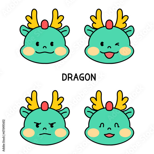 용 캐릭터 얼굴 표정 세트