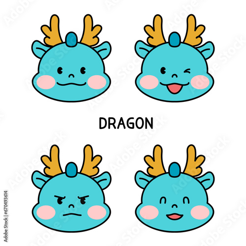 용 캐릭터 얼굴 표정 세트