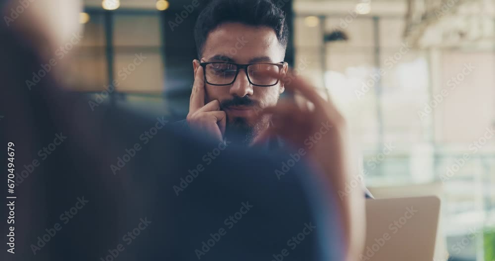 Business persons talking in the office Business persons talking in the office