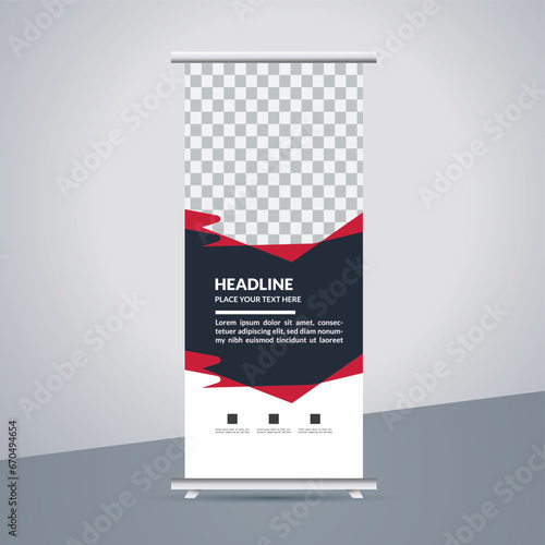 Modern abstract minimal business stand banner design