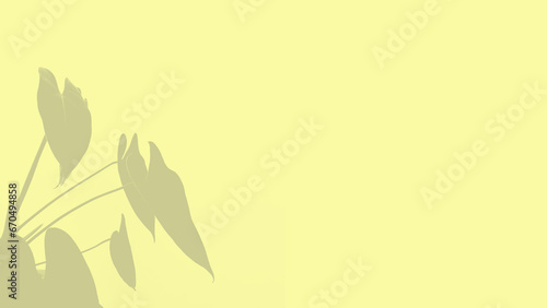 Yellow Podium Product Backdrop,Summer Background Pattern Abstract Overlay Sun Light with Shodow Leaves,Kitchen Counter Bar Shelf Wall Floor Table Desk Space,Cement Concrete Autumn Plant Tropical.