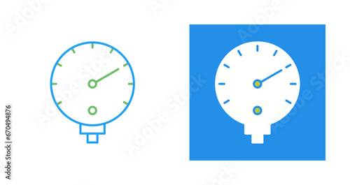 Pressure Gauge Vector Icon