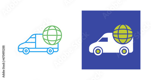 Global Delivery Vector Icon