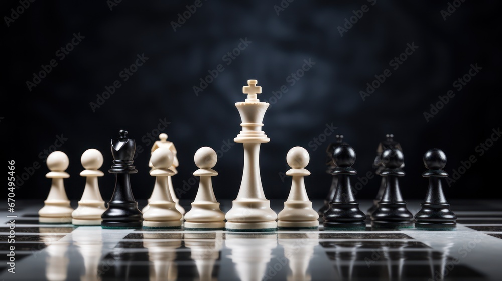 Chess board game concept of business ideas and competition and strategy ideas Generative AI