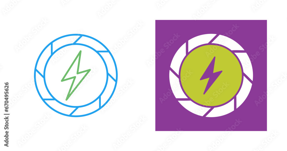 Obraz premium Electric Current Vector Icon