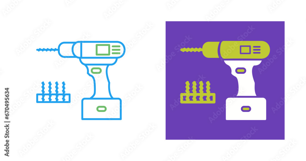 Drill Vector Icon Drill Vector Icon