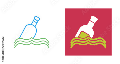 Bottle in Water Vector Icon