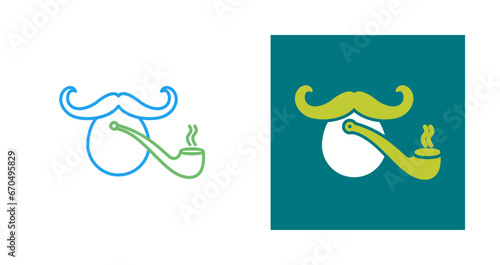 Pirate with Smoking Pipe Vector Icon