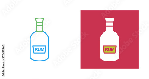 Bottle of Rum Vector Icon