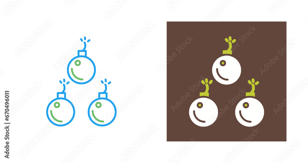 Fototapeta premium Cannon Balls Vector Icon