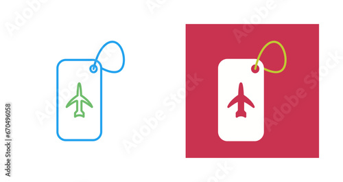 Luggage Tag Vector Icon