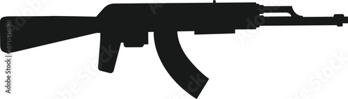 Russian assault rifle AK-47 silhouette 