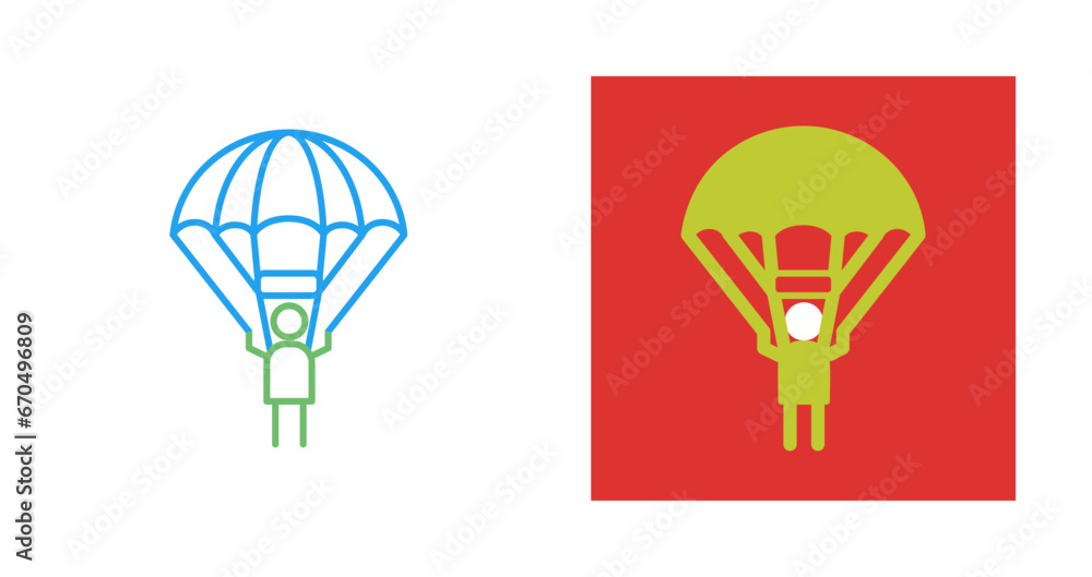 Parachuter Vector Icon Parachuter Vector Icon