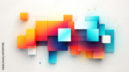 Abstract geometric background with squares. illustration for your design. Eps 10 Generative AI
