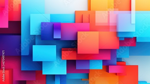Colorful abstract background with squares. illustration. Eps 10. Generative AI