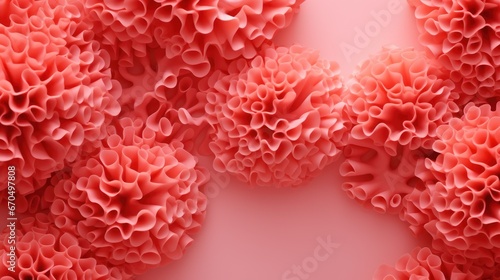 Abstract background with pink coral flowers. illustration for your design. Generative AI