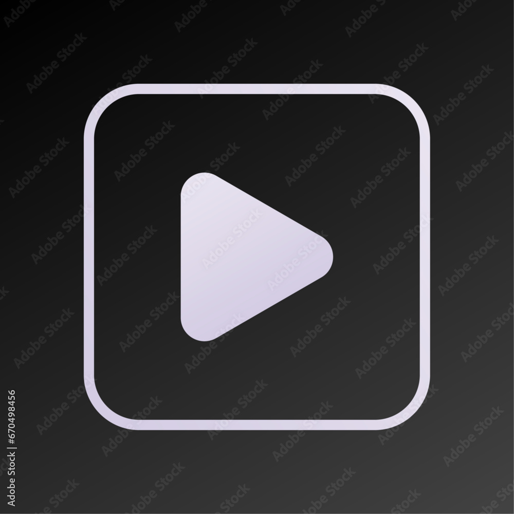 Play button icon vector illustration Play button icon vector illustration