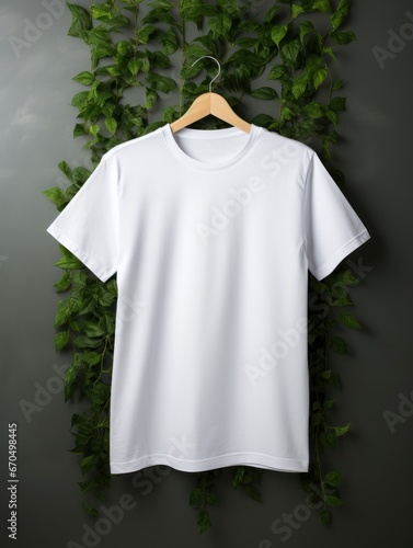 white t-shirt mock-up photoshop style photo generatieve ai