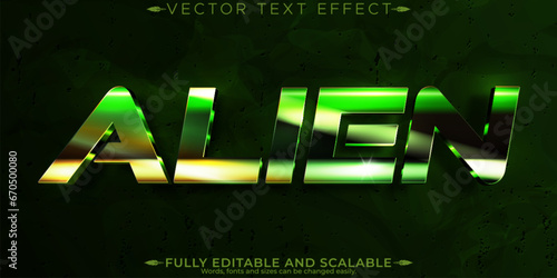 Horror alien text effect, editable scary and evil text style